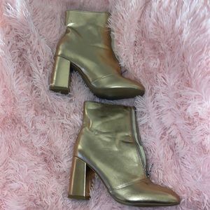 Pink Gold Booties